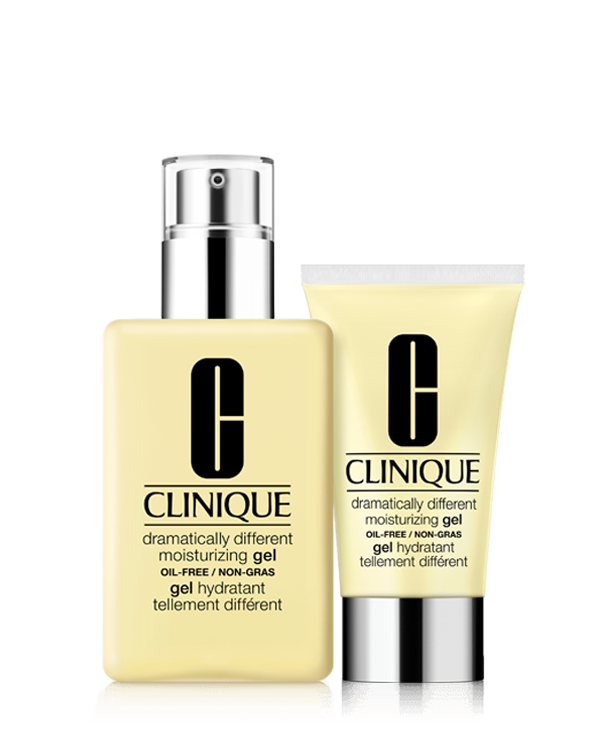 1 Moisturizer, 2 Ways: Dramatically Different Moisturizing Gel™, Our genius oil-free moisturizer in jumbo and travel sizes. A $84.00 value.